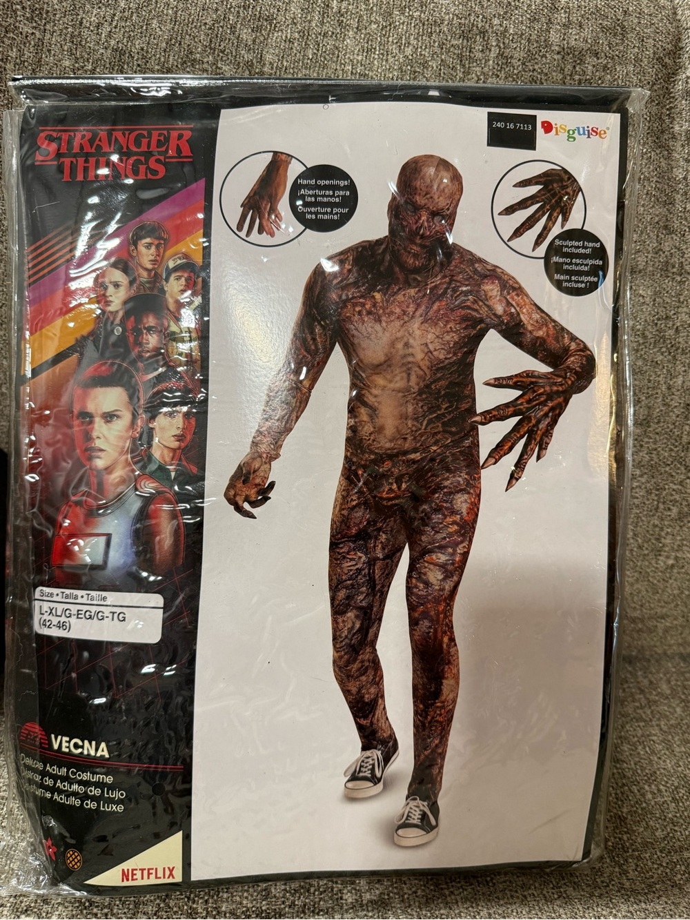 Disguise Stranger Things Vecna Adult Brown and Black Full-Body Costume